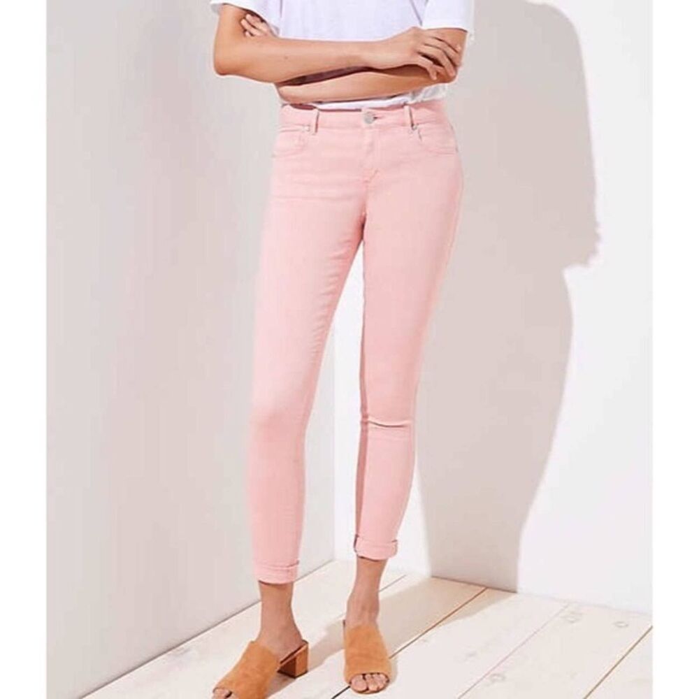 Ann Taylor LOFT Super Skinny Jeans Pink Blush 28/6